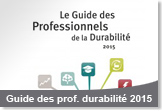 Le GUIDE DES PROFESSIONNELS DE LA DURABILITE 2015